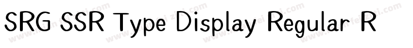 SRG SSR Type Display Regular Regula字体转换